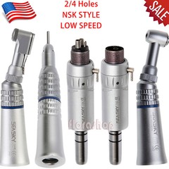 NSK Style Dental Slow Low Speed Handpiece Straight Contra Angle Air Motor Attach