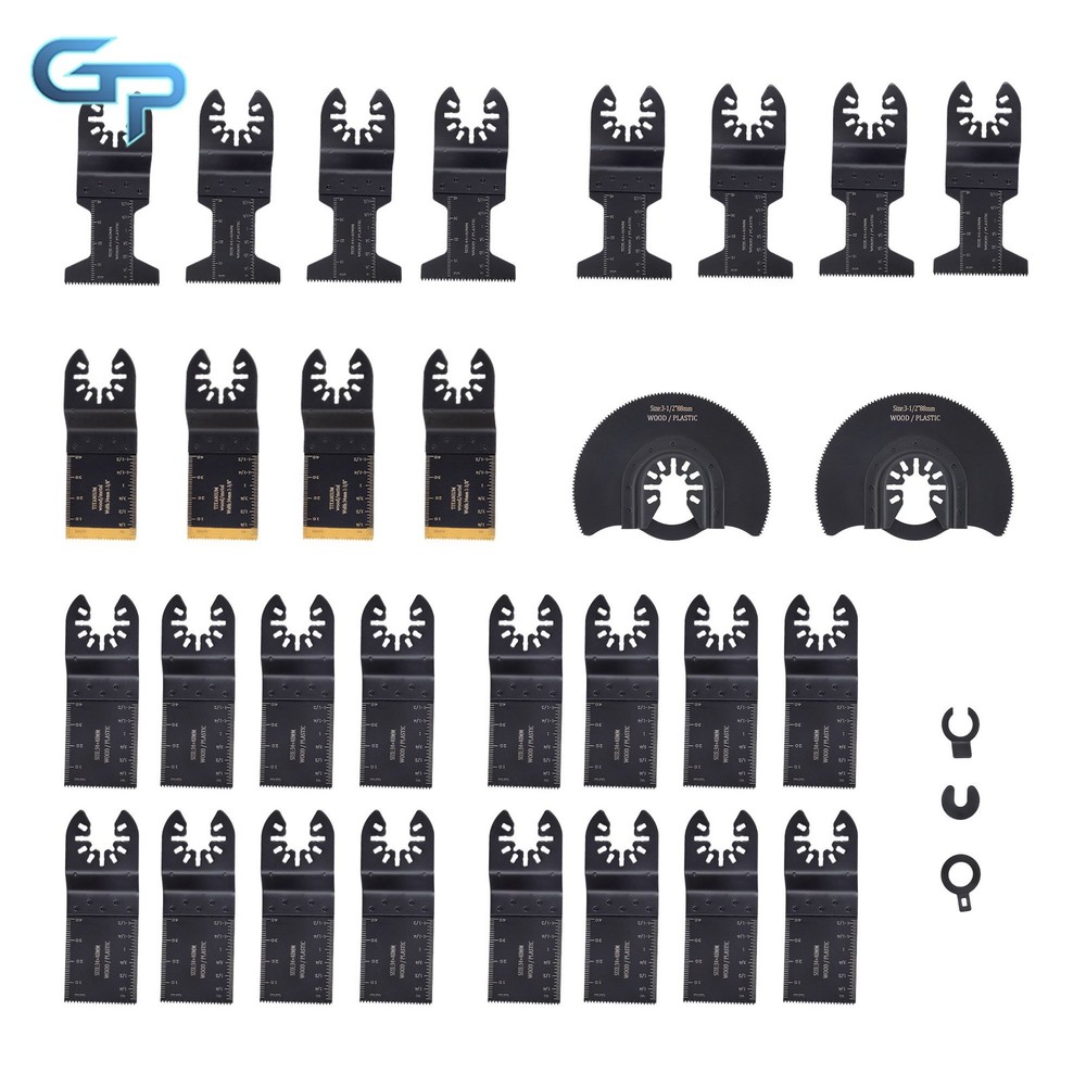 30 Pack Titanium Multi Tool Saw Blades Universal Japanese Tooth Blades Kit
