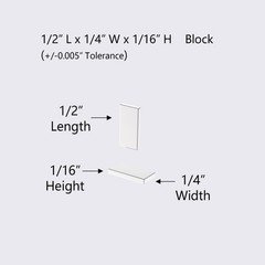 N52 Block Magnets – 1/2″ L x 1/4″ W x 1/16″ H – 100 Pack, Powerful Small Rare…