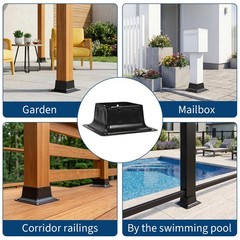 4×4 Steel Post Base Bracket 10 Pcs 3.6″ x 3.6″ Heavy Duty for Wood Post Anchor