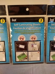 LOT OF (3) Jot Self-Laminating Sheets (3pc) each pack / Size: 4.5 x 6.5