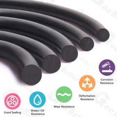 1mm Cross Section NBR Nitrile Rubber O Ring 1mm-61mm ID Oil Resistant Seals Sink
