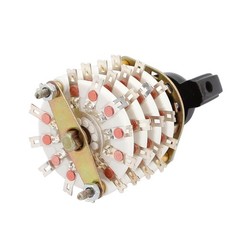 8 Pole 5 Position Four Decks 12 Terminal Band Channel Rotary Switch with Cap