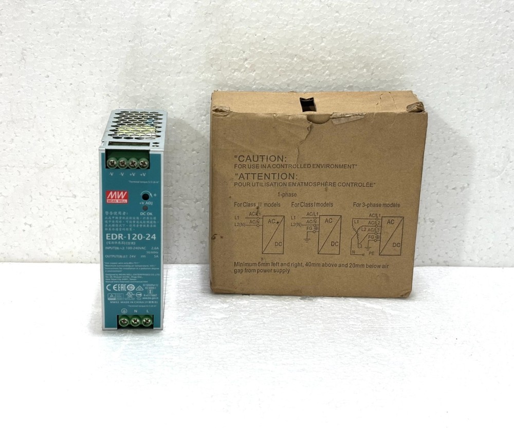 Mean Well EDR-120-24 24V 5A 120W DIN Rail Switching Power Supply AC/DC