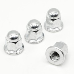 Retainer Nuts/Screws for Volvo S60 License Plates (Set of 4, Silver, Rear)