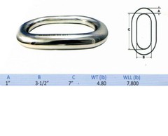 1 Inch Marine Master Link Welded SS316 With Working Load Limit 7,800 Pounds