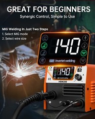 3 IN 1 HITBOX 110V 200A MIG Welder ARC LIFT TIG MIG Gasless Welding Machine Home