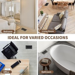 4×8 Inches Air Floor Vents Register Ease Adjust Air Flow Savannah Design-Heav…
