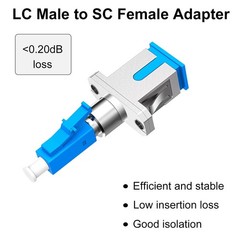 2-Pack LC to SC Adapter, Single Mode LC/UPC Male to SC/UPC Female Fiber Optic…