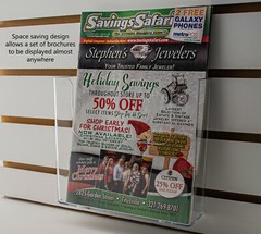 Slatwall 7.5″W Booklet Display Advertisement Holder