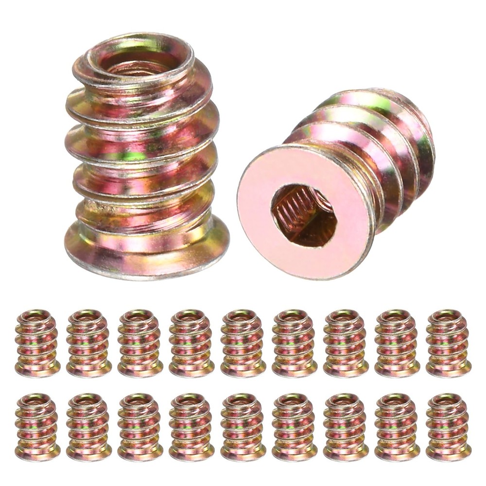 M METERXITY 20pc M4x12mm Threaded Inserts Gold