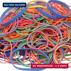 Rubber Bands Assorted Sizes 0.5 lb Bag – Strong Elastic Bands for Home, Office,