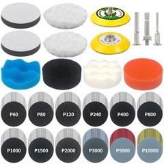 133pcs 3 Inch Sanding Disc Kit, 60-10000 Grit Wet Dry Hook & Loop Sandpaper Pads