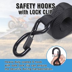 Cam Buckle tie Down Straps 6 Feet 1200lbs Break Strength, 4pcs Heavy Duty tie…