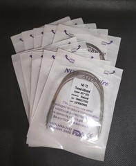 Dental Orthodontic Thermal Activated NITI Arch Wires Rectangular Natural Form