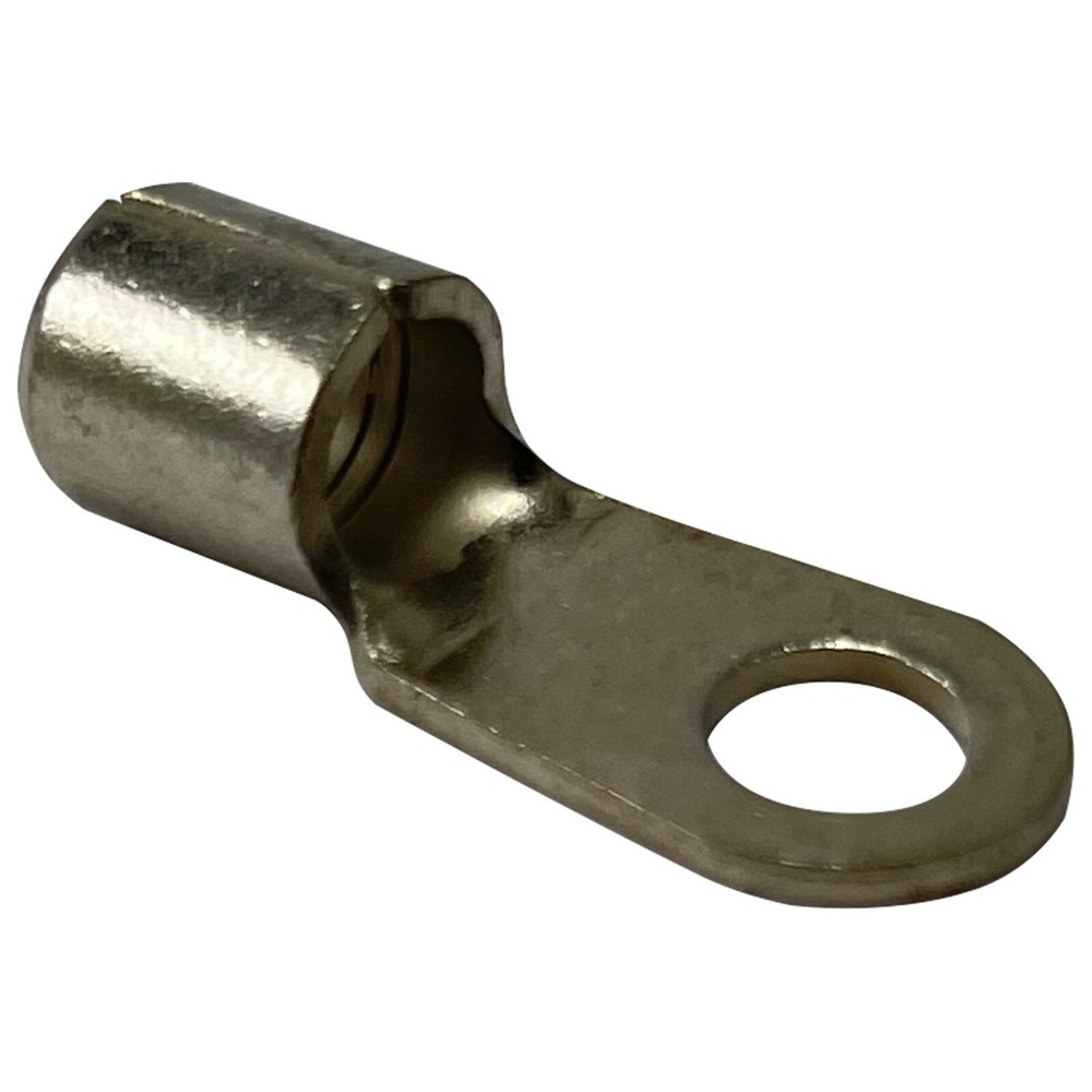 (25) Non-Insulated 6 Gauge 1/4″ Ring Terminal Uninsulated Wire Connector – USA
