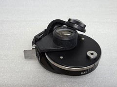 Zeiss Microscope Condenser with Flip Top Lens and Diaphragm.