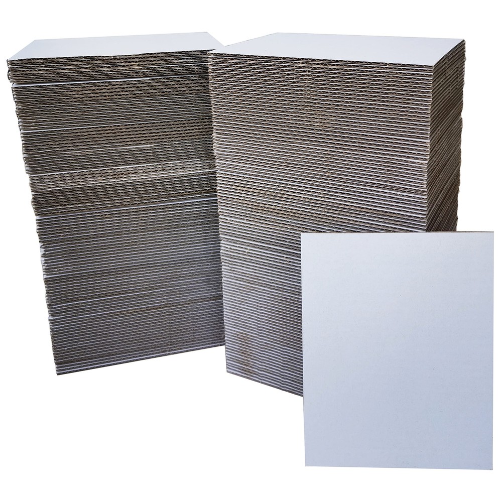200 Packs 3.5×4.5in White Corrugated Cardboard Sheets Bulk Card Protectors