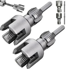 2Pcs 1/2”&3/4” Water Pipe Integrated Internal & External Pipe Threading Tool