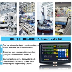 2/3 Axis Digital Readout DRO TTL Linear Glass Scale Encoder CNC Milling Lathe US