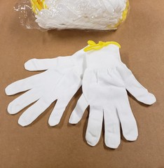 12-Pairs MEDIUM Size 8 Nylon Stretch White Coin Jewelry Silver Inspector Gloves