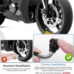 Tire Valve Stems PVR70(4 Pcs),90 Degree Motorcycle Valve Stems,Snap-in Valve Ste