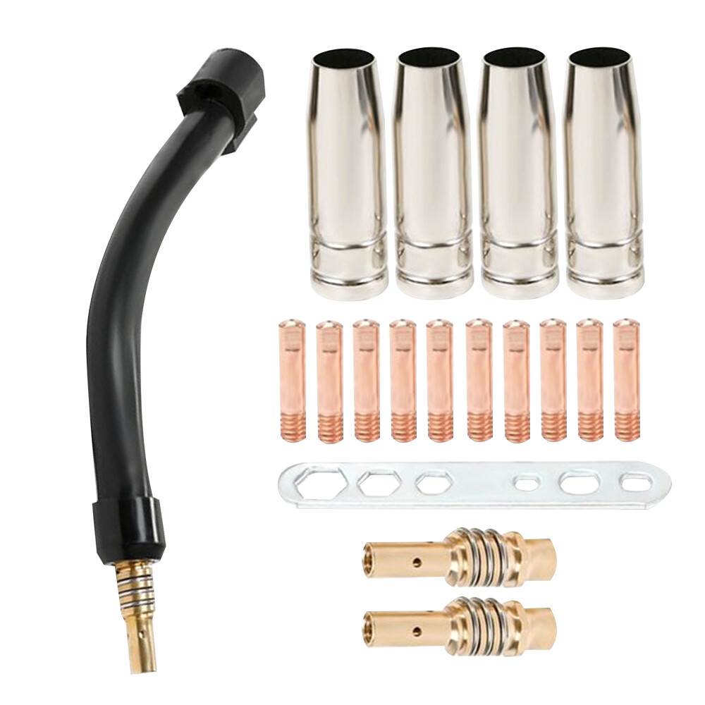 17pcs Flexible mig welding neck 035 M6 Nozzle Kit for MB 15AK MIG Welding Gun