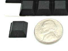 1/4″ Tall Small Rubber Feet 3M Adhesive Backing 3/8″ Square 32 Per Package