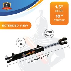2×28 Hydraulic Cylinder- 2″ Bore 28″ Stroke Double Acting Welded Clevis Cylinder