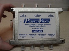 NEW Perfect Vision PVMS-4EP 3-Input Receiver Splitter *FREE SHIPPING*