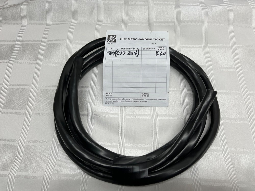 Southwire — 6/3 Black Stranded Romex SIMpull™ CU NM-B w/G Wire — 8ft — NEW