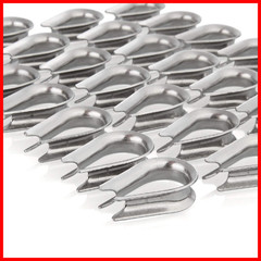 Cbtone 50 Pack M6 Stainless Steel Thimble For 1/4 Inch Diameter Wire Rope Cable