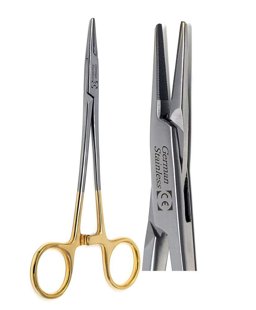 German T/C mayo Hegar Needle Holder Driver 5.5″ With Tungsten Carbide Inserts
