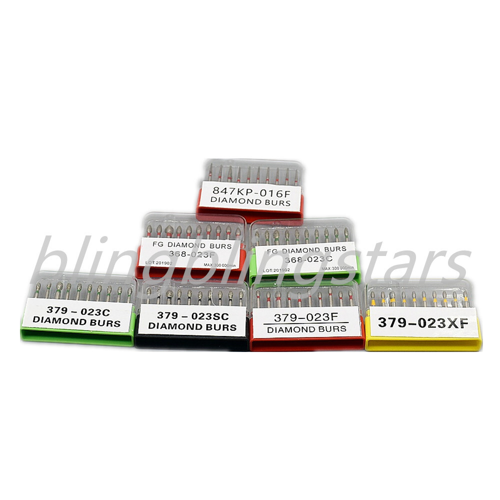 10 Pcs/Box Diamond Bur 379-023F/XF/C/SC 368-023F/C 847KR-016F For High Speed