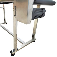236*15.7in Black PVC Belt Conveyor Stainless Steel Body Adjustable Speed 370W