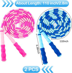 Jump Rope for Kids, Adjustable Jump Ropes for 4 5 6 7 8 10 12, Tangle Free Jumpi