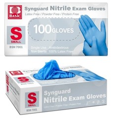 Syngaurd Blue Nitrile Exam Gloves Box of 1000 Latex Free Powder Free New
