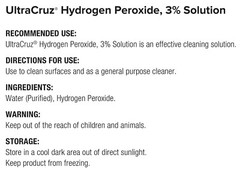 UltraCruz Hydrogen Peroxide, 3%, 4 x 1 Gallon