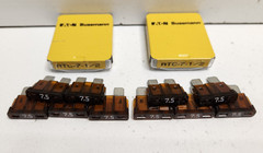 LOT OF 10 NEW IN BOX! BUSSMANN 7-1/2A 32V BROWN BLADE FUSES ATC-7-1/2
