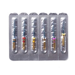 6Pcs Dental Endodontic Rotary Files X-pro Gold taper NITI Motor Tips SX-F3 25MM