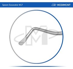 DENTAL PERIODONTAL INSTRUMENT SPOON EXCAVATOR # 17 8MM HOLLOW GRIP STAINLESS