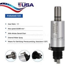 ASkeadnt Dental slow low Speed Handpiece Air Motor 4 Holes E-Type Connector FX