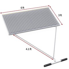 6′ x 3′ Drag Mat Heavy Duty Zinc & Steel Mesh Field Surface Leveling for ATV UTV