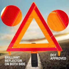CARTMAN 3 Pack Warning Triangle DOT Approved HEAVY DUTY