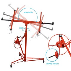 FOREOCELIV 11ft Drywall Lift Panel Hoist Jack Lifter 150 lbs Ceiling Wall Red