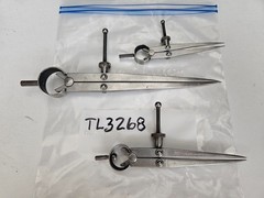 3 PC LUFKIN RULE CO. 6″,4″,3″ SPRING JOINT FLAT LEG DIVIDER SET (TL3268)