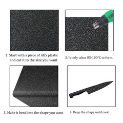 Pack of 2 ABS Plastic Sheet, Black Plastic Sheet 8″ X 12″ X 1/8″ Thick (3Mm) …