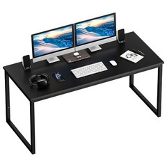 Computer Desk 55″ Large Laptop PC Study Writing Table Simple Office Desk Black