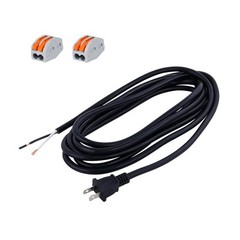 12FT AC Power Cord 2 Prong 16 AWG Polarized Open End Wire 13A 1625W Replace O…