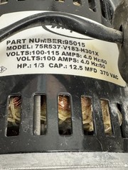 Whip Mix 75R537-V183-H301X Dual Head Air Vacuum Pump 1/3HP 115V Fasco